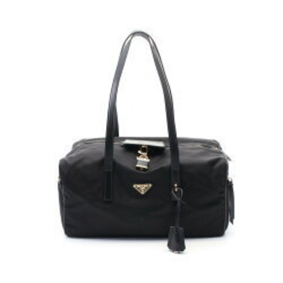 Prada Re Nylon Top Handle Shoulder Bag Black - Picture 1 of 4